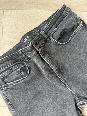 COS Slim Straight Jeans Washed Grey Denim 32